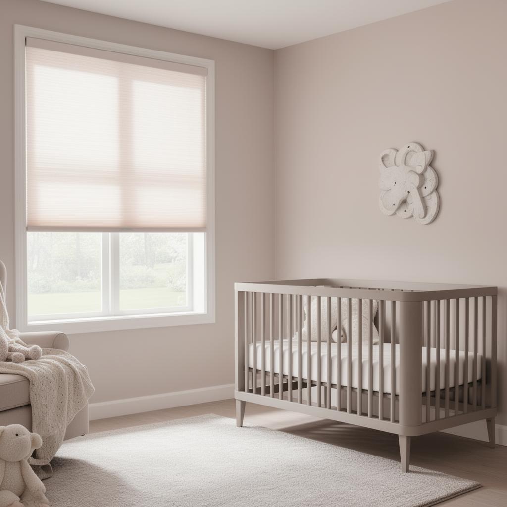 Child-safe nursery with cordless cellular shades